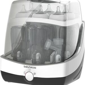 Baby Brezza Bottle Sterilizer in Black and White
